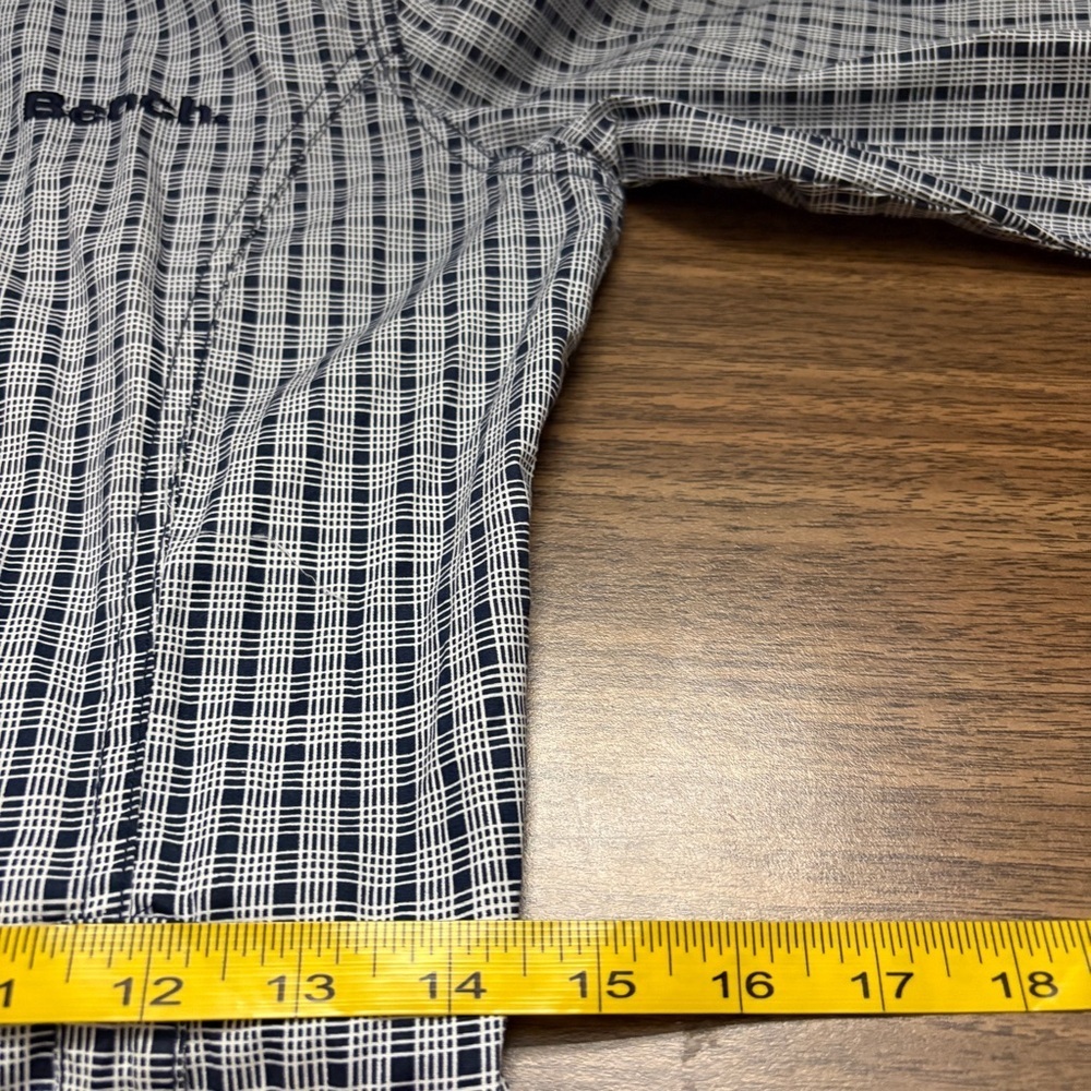 Y2K Gingham Raincoat - Cyber Grunge Plaid Utility Jacket - Belted Bench L - Picture 10 of 12